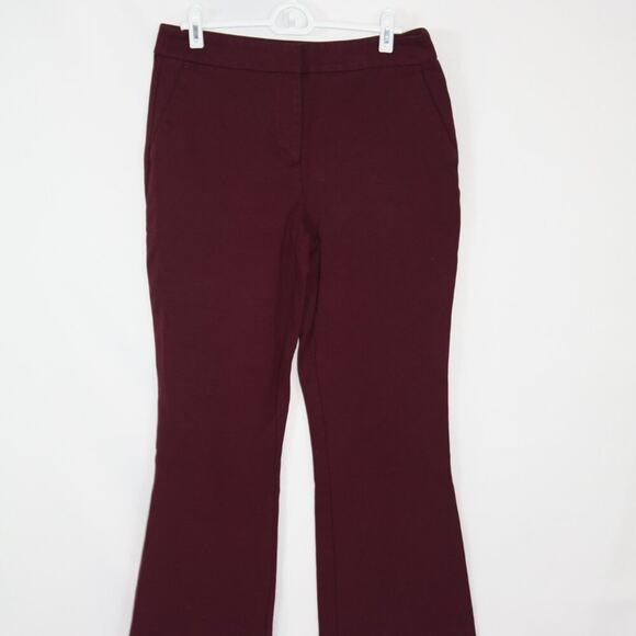 Boden Burgundy Cropped Length Wide Leg Pants Size US 8R UK 12R - Picture 5 of 7